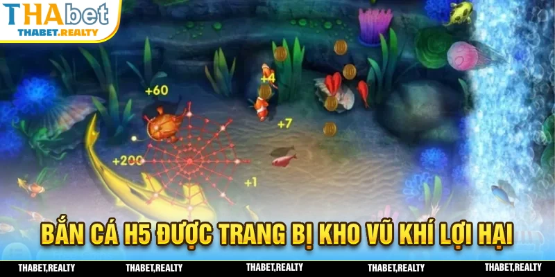 Người chơi bắn cá H5 được trang bị kho vũ khí lợi hại