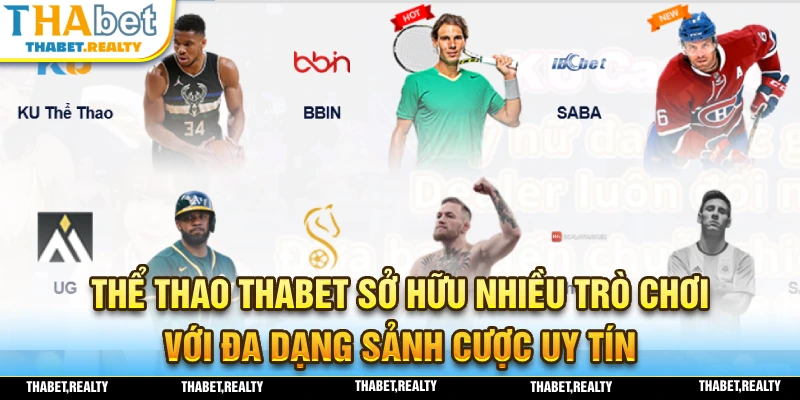 Thể thao THABET mang đến cho người chơi đa dạng sản phẩm và sảnh cược uy tín